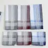 Venta Caliente Transfronteriza Pañuelo de Bolsillo para Traje a Cuadros para Hombre de 40 cm Pañuelo de Mano de Color Claro Europeo y Americano Algodón Puro