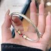 Pulsera de Plata de Paz y Alegría de Jiyan Plata Pura 9999 Esmalte Dorado Fortuna Auspiciosa Fat Donglai Pulsera de Plata de Ley Regalo