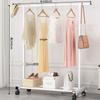 Perchero de Pie para Dormitorio de un Solo Polo Simple Perchero Balcón Perchero para Secar Ropa Hogar Móvil Abrigo y Sombrero Vela Excelente