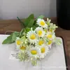 Ramo de simulación margarita pequeña manojo pequeño girasol crisantemo accesorios de fotografía ramo de mano decoración de boda crisantemo holandés simulación