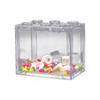 Cubo de Bloques de Construcción Completamente Transparente Pecera Mini Pequeño de Escritorio Creativo Cubo Caja de Peces Tanque de Medusas Caja de Peces Ornamentales Transparente HD