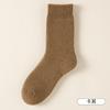 Calcetines de lana de color liso para hombre, de invierno, cálidos, resistentes al frío, para dormir en casa, hasta media pantorrilla, con forro polar negro, gruesos calcetines de cachemira