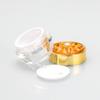 Frasco acrílico en forma de flor pequeña para crema de 5 g, frasco de prueba, exquisito frasco pequeño para cosméticos para el cuidado de la piel