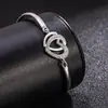 Pulsera de Moda Trendy Europea y Americana Doble Corazón Pulsera Corazón a Corazón Incrustada con Diamantes Regalo de San Valentín para Novia