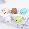 Novos acessórios de resina pequeno animal desenho animado faça você mesmo chaveiro pingente acessórios geladeira adesivo telefone concha acessórios decorativos