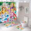 Cortina de Ducha Impermeable y Antimoho de Poliéster con Estampado Digital de la Popular Serie Animada Dsn Transfronteriza Juego de Cuatro Piezas Fabricante