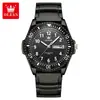 Reloj Marca Oulisi Nuevo Reloj de Cuarzo Reloj con Correa para Estudiantes Reloj Simple de Moda para Hombre Resistente al Agua