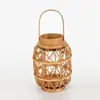Lanternas de Rattan Estilo Retrô Personalizadas de Fronteira, Cúpulas de Lâmpadas Solares Trançadas à Mão, Decorações de Natal, Lanternas de Vento e Castiçais