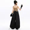 Conjunto de jazz para niña, top sin mangas y pantalón deportivo, traje de verano estilo coreano, disfraz de actuación escénica de jazz moderno y único