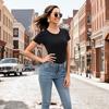 Mono de Amazon Moda Femenina Transfronteriza Europea y Americana Cuello Redondo Manga Corta Ajustado Traje de Ballet Danza Moderna