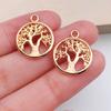 Venta caliente transfronteriza 1 Serie Árbol de la Vida Accesorios de joyería DIY Pulsera hueca Pendientes Collar Llavero Colgante