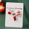 Broche Série de Natal Liga de Zinco Geométrico Diamante Óleo Gotejante Desenho Animado Boneco de Neve de Natal Árvore de Natal Sino Acessórios Atacado