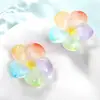 Flores da Primavera Desabrocham, Plumeria de Resina Estilo Antigo Spray-Pintada Multicolorida DIY Grampo de Cabelo Acessório de Cabelo Acessório de Flor Decoração de Capa de Celular