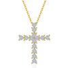 Colar Pingente Coração Cravejado com Zircônia Full Diamond Cruzado Temperamento Corrente de Clavícula Pingente Coração Geométrico Diamante Estético