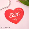 Celebridad de Internet 520 Decoración de Pastel para el Día de San Valentín Pareja Sosteniendo Rosas Vaso Recto Vaso de Mousse de Fresa Bolso