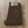 Novos Calças Casuais Masculinas de Lã de Cintura Alta Micro-elástica com Listras de Negócios Lã Lavada Corte Reto Pequeno Jeans Outono/Inverno 2024