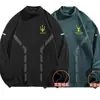 Tops de otoño e invierno con cuello semi-alto, forro polar de doble cara, capa interior ajustada de negocios, camiseta base cálida, camiseta de manga larga para hombre