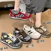 Sapatos Genuínos de Couro Cor Color Block Retro com Cadarço Estilo Forrest Gump Sapatos Femininos 2026 Novos Versáteis Confortáveis Casuais Sapatos Esportivos Sapatos de Treino Alemães