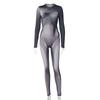 Europa y Estados Unidos mujeres sexys 2024 otoño e invierno nueva moda estampado ajustado manga larga traje mono comercio exterior mayoreo