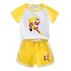 Roupas infantis Sun Wukong camiseta de manga curta infantil shorts terno 2023 Verão novo algodão puro meninos e meninas respirável desgaste de verão