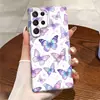 Venda Quente Transfronteiriça Roxo-Azulado Degradê Sonhador Borboleta GalaxyS24 Capa de Película de Camada Única S26+ Capa de Celular de Alta Qualidade