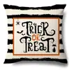 Funda de Almohada Halloween Calabaza Divertida Transfronteriza Amazon Estampado de Lino Funda Decorativa para Cojín de Sofá del Hogar