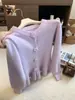 Cárdigan de Estilo Francés Suave para Mujer 2026 Otoño Nueva Llegada Botón de Flor con Volantes Versátil Tejido de Punto de Alta Gama Ropa de Abrigo