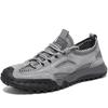 Zapatos de Hombre Talla Grande Transfronterizos 2025 Zapatos Casuales de Malla Hueca para Exterior Zapatos de Moda Agujero Transpirable Senderismo Retro Zapatos Deportivos