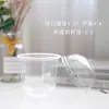 Caja de pastel con asa para taza de mousse grasa de Navidad 2023 decoración Santa muñeco de nieve transparente caja portátil enchufe