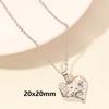 Collar de acero inoxidable con forma de corazón transfronterizo entre Europa y Estados Unidos, joyería ligera de lujo con temperamento, accesorios de bricolaje con baño de vacío de 18 k