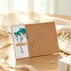 Papel kraft vintage transfronteiriço flores secas flores eternas Cartão de agradecimento Dia do Professor Buquê Dia do Professor Cartão de felicitações feito à mão