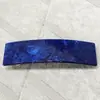 Grampo de Mola Acético Europeu e Americano Geométrico Quadrado Grampo de Cabelo Simples de Uma Palavra Grampo Superior Colorido com Padrão Acessórios de Cabelo de Temperamento