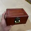 Caja de Joyería de Palo de Rosa, Caja de Almacenamiento de Madera Maciza, Caja de Joyería de Secuoya Estilo Chino con Tapa abatible, Caja de Joyería de Princesa, Venta al por Mayor