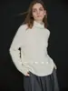 Hong Kong y American Apparel/"Fuzzy Whisper" Lana de Cachemir Sin Costuras Cuello de Pelo Cepillado Suéter de Punto Atmosférico