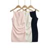 Vestido tipo chaleco con tirantes y diseño francés para mujer, estilo Pure Desire Yujie, verano 2025, falda corta con cintura y cadera