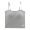 Nueva Camisola de Tela Rayada Ropa Exterior para Mujer Ajustada Prenda Base Sin Sujetador Integrado Belleza Espalda Ropa Interior Anti-Luz