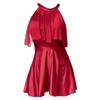 Traje de baño para mujer de una pieza estilo falda Reunión de busto pequeño Cubre abdomen Adelgazante Pequeño Fresco Talla grande Color sólido Estilo coreano Traje de baño para aguas termales