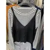 Ruoxin 2026 Otoño/Invierno Nuevo Conjunto de Dos Piezas: Top Sencillo de Cuello Redondo y Manga Larga Estilo Coreano con Camisola