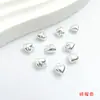 Retenção de cor forte banhado a ouro cobre acessórios de joias diy superfície brilhante pingente de coração tridimensional pulseira feita à mão pingente de colar pêssego