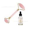 Fabricante en stock Rodillo de jade, rodillo de masaje para raspar la cara, belleza facial en forma de corazón, polvo de doble cabeza, rodillo de cristal