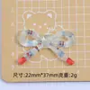 Hielo Transparente Lazo Dibujo Animado Hecho a Mano DIY Accesorios para Joyería Pegamento de Crema Resina Pequeños Accesorios Hebilla de Zapato con Agujero Paquete de Materiales
