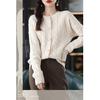 Cárdigan de Punto Rojo Retro de Moda para Mujer, Chaqueta Suéter Exterior de Manga Larga, Otoño Nuevo Top Sexy