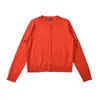 Chaqueta Cardigan de Punto Roja de Manga Larga para Mujer 2025 Primavera Nuevo Estilo de Gama Alta Elegante Casual Adelgazante Top Corto