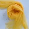 Cortina de gasa amarillo anaranjado tejido de hilo de red creación de ambiente de jardín de infantes decoración de hilo de cascada diseño de escena de boda hilo suave ligero y transparente