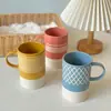 Caneca Cerâmica Personalizável 400ml Alta e Fina Café Leite Água Retro Fábrica Liling