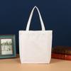 Saco de lona atacado em branco impresso logotipo trabalho comutador bolsa portátil branco tridimensional fácil dobrável saco de algodão