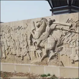 砂岩古代人物浮雕9