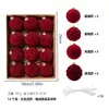 Novo Produto da Amazon: Conjunto de 12 Bolas de Natal Aveludadas com Formato Único, Decorações para Árvore de Natal, Bolas de Natal de Plástico