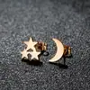 Pendientes de Acero Inoxidable Transfronterizos para Mujer, Diseño de Nicho con Árbol de la Vida, Notas Musicales, Mariposa, Madre Sosteniendo a su Hijo, Estrella y Luna
