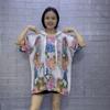 Camiseta de Punto de Seda Helada Suelta Bordada con Diamantes Europeos para Mujer Verano Estilo Occidental Joven y Mayor Top de Maternidad